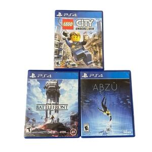 PS4 Game Bundle Star Wars Battlefront Abzu Lego City Undercover Play Station